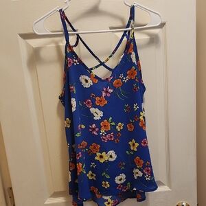 Sienna Sky Blue Floral Tank Top